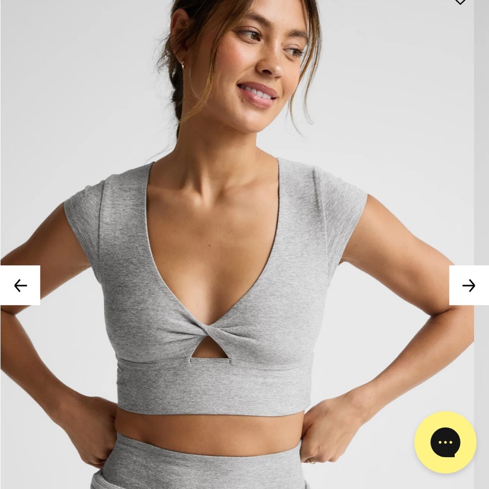 Beyond Yoga Heather Gray Crop Top